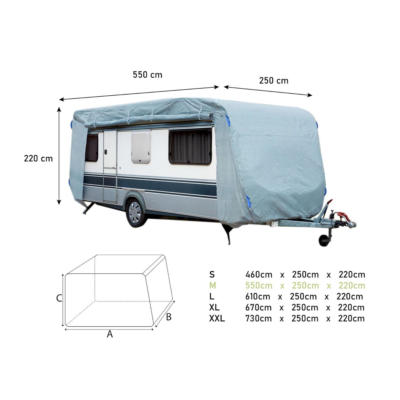 Housses pour voitures: GreenYard Abdeckplane Wohnwagen M grau – Neuf avec emballage d'origine à Bottighofen par zaap 4