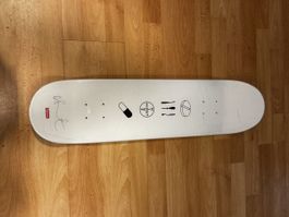 Skateboard Supreme weiss mit Punkten 80 cm Länge neu