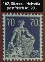 MA180) 162, Sitzende Helvetia, postfrisch Kt. 90.-