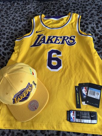 Original Los Angeles Lakers Nike NBA Swingman Trikot + Cap z