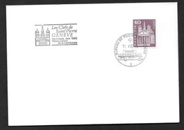 Sonderbrief A. 1389 Restauration Cathédrale Genève 11.6.1982