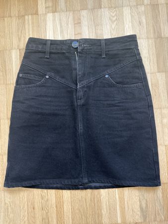 SANDRO schwarzer Jeansrock, Grösse 1 (34/36), NEU