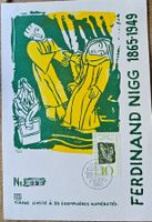 LIECHTENSTEIN - grande carte PEN F.NIGG 1965 tirag : 50
