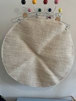 Kinderteppich Creme/Rosa - Durchmesser 100 cm