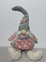 Dekofigur Wichtel rosa gestreift neu mit Etikett