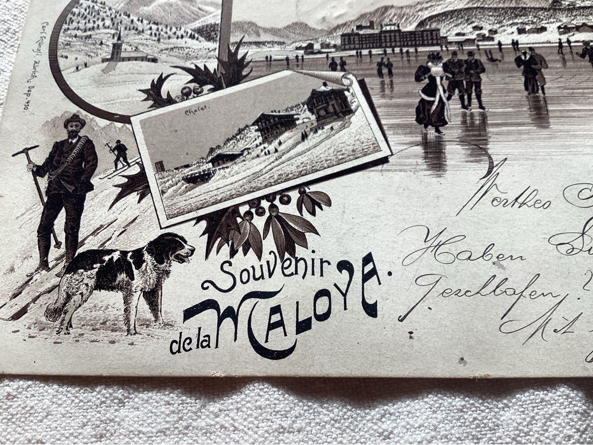 Ansichtskarten: Maloya. Litho 1902 – Gebraucht aus Luc (Ayent) von Rebouille 2