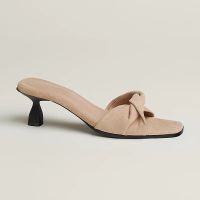 Orig. HERMES Giny 55 Sandalen in Beige Nude Gr. 38,5 (39)