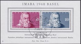 1948, W31 (IMABA-Block, Nr.8) +ET-Stempel LUXUS; Kat: 90.-+
