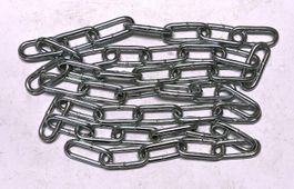 Stahlkette, 2 Stück je 2 Meter, Gliederstärke 6mm, verzinkt