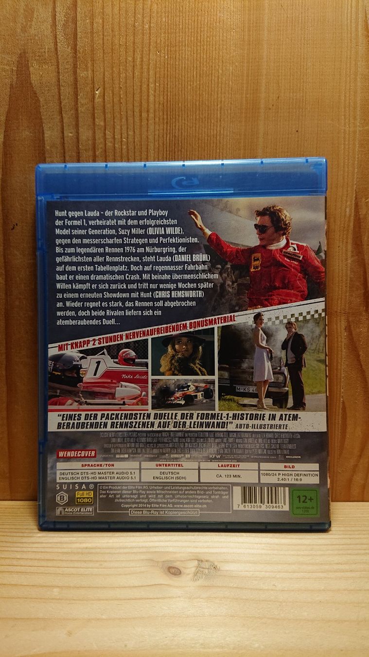 Tutti i DVDs: RUSH Blu-Ray mit Chris Hemsworth und Daniel Brühl – Usato da Wilderswil venduto da Exebub 1