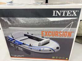 INTEX Excursion 4 Personen Gummiboot mit Zubehoer