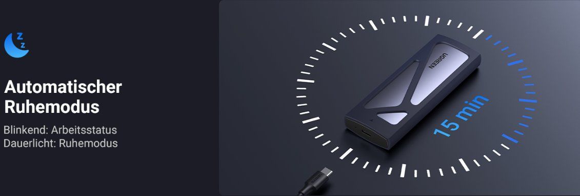 Dischi rigidi: M.2 NVMe PCIe USB-C SSD-Gehäuse 10Gbps – Nuovo e nell'imballaggio originale da Châtelaine venduto da topshop.switzerland 2