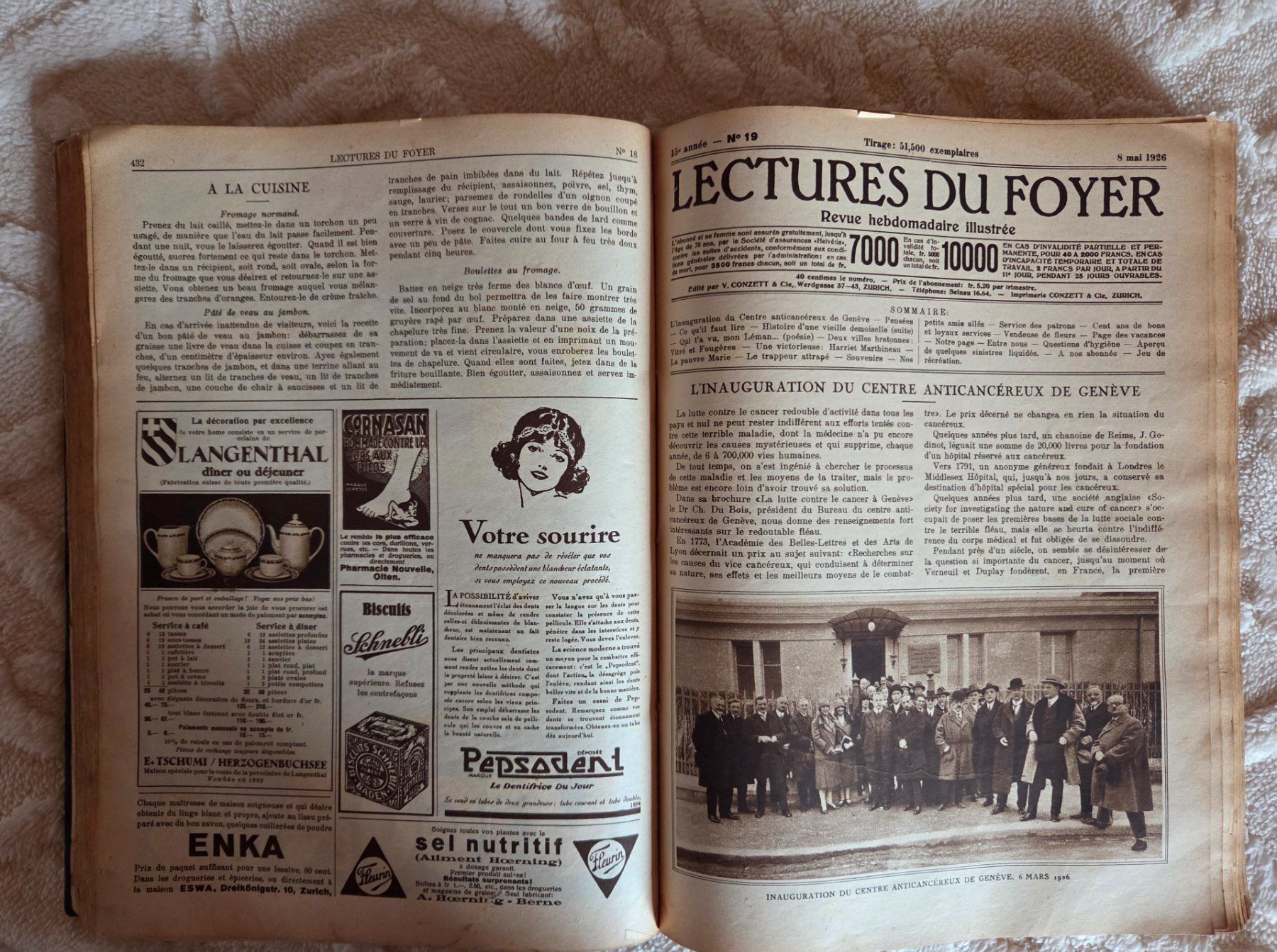 Libri: Lectures du Foyer année 1926 – Usato da Bioley-Magnoux venduto da esperance7 3