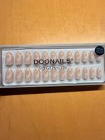 DOONAILS Soft Gel Press Ons, Nude Marble, Short Almond