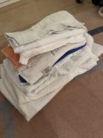 15x Frottee Tücher gemischte Farben verschiedene Gr. gebrauc