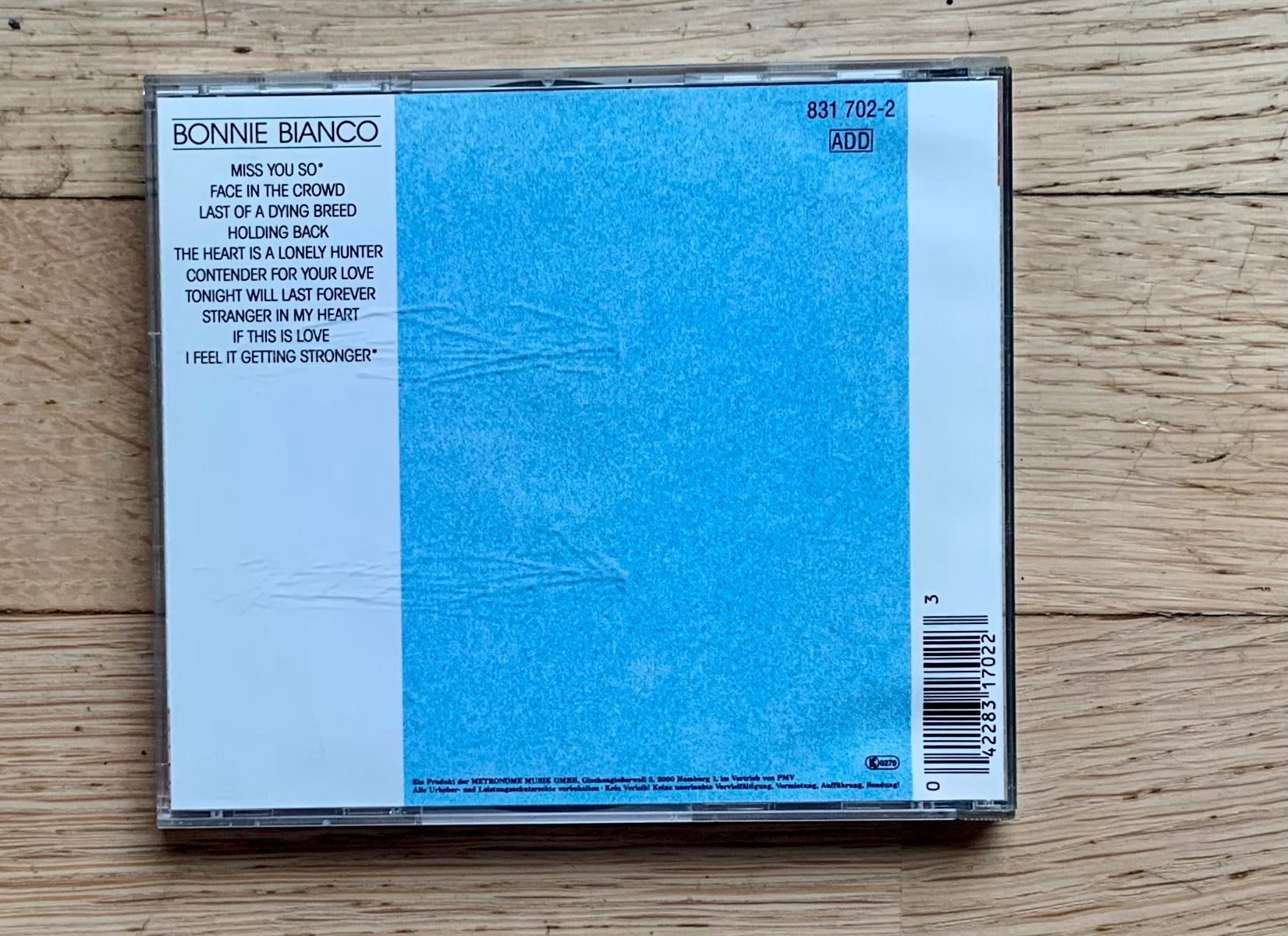 CD: Bonnie Bianco Just me – Usato da Zürich venduto da Fieber 2