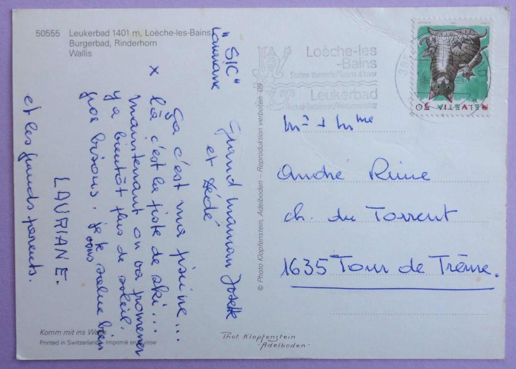Cartoline postali: Leukerbad 1401 m, Burgerbad – Difettoso da Fétigny venduto da Billy2miny 1