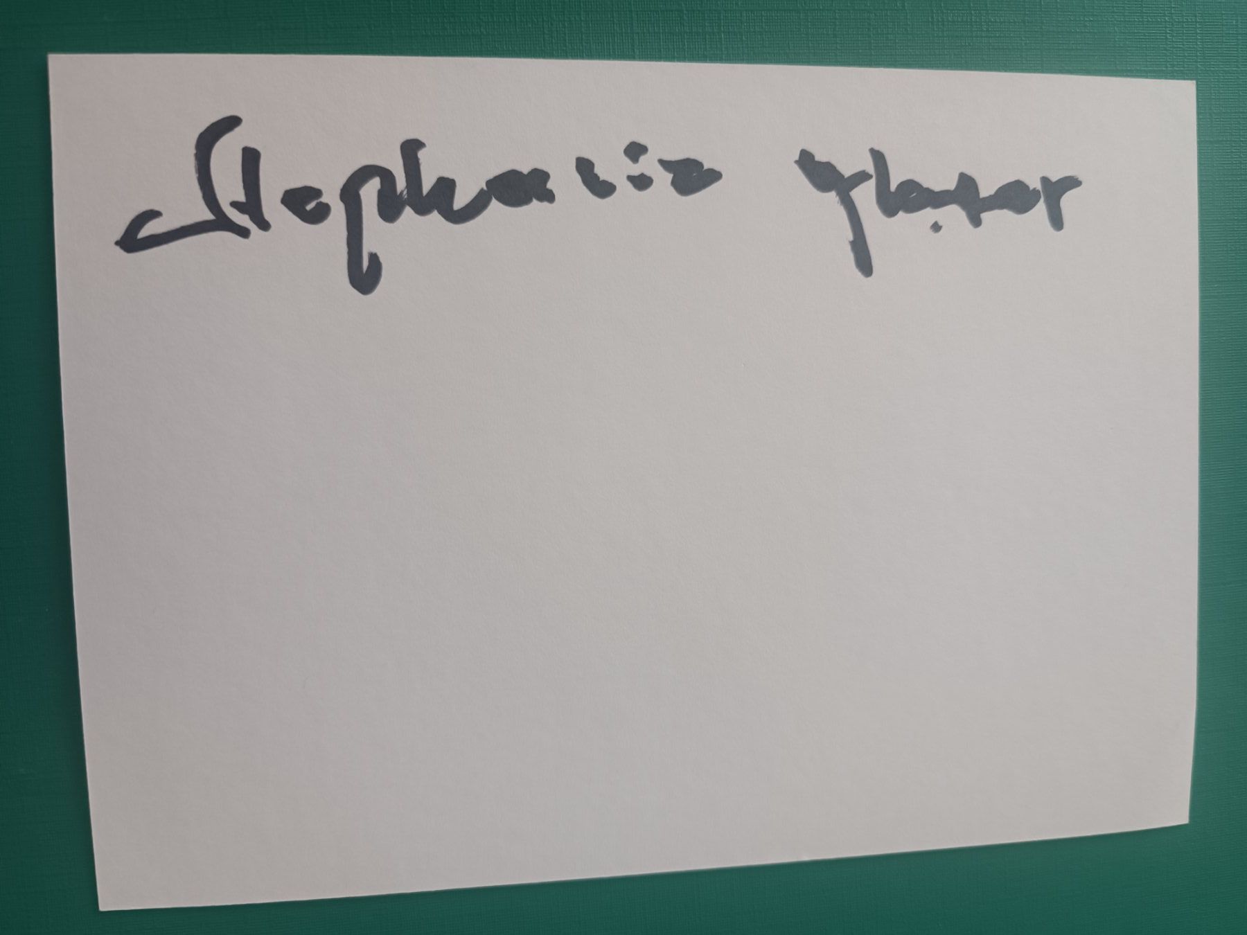 Autografi: Stephanie Glaser - persönlich gesammelt – Usato da Menziken venduto da Artographs