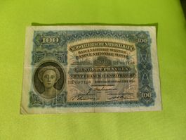 Schweizer Banknote 100 SFR