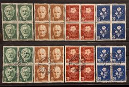 Pro Juventute 1945 4er Blocks ** / gestempelt