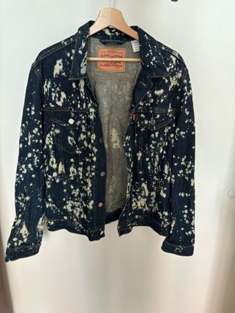 Levi's Jeansjacke blau weiss gesprenkelt Grösse L