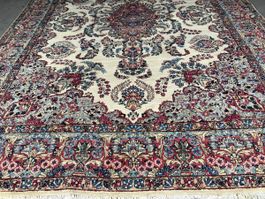 Kirman Antik Perserteppich handgeknüpft gereinigt 305x220cm