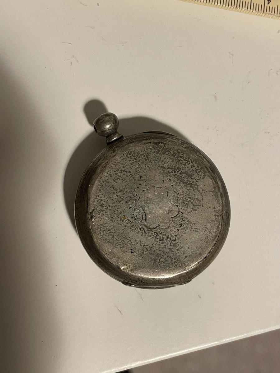 Uhren: Montre à gousset ancienne argentée, mécanisme visible, pour  – Gebraucht aus Worben von benit.drn 3