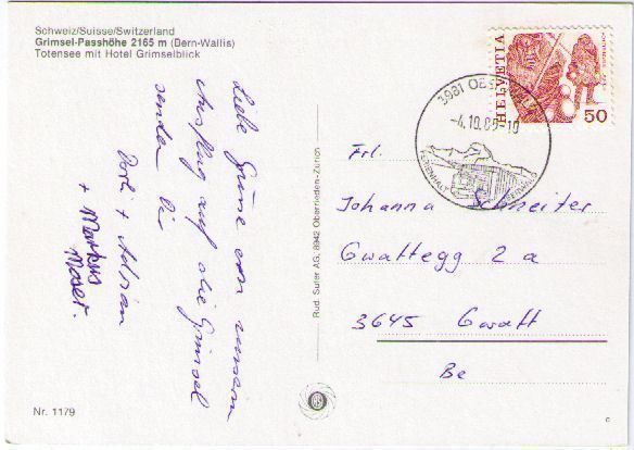 Cartes postales: Grimsel – D'occasion à Binningen par Mountainrider 1