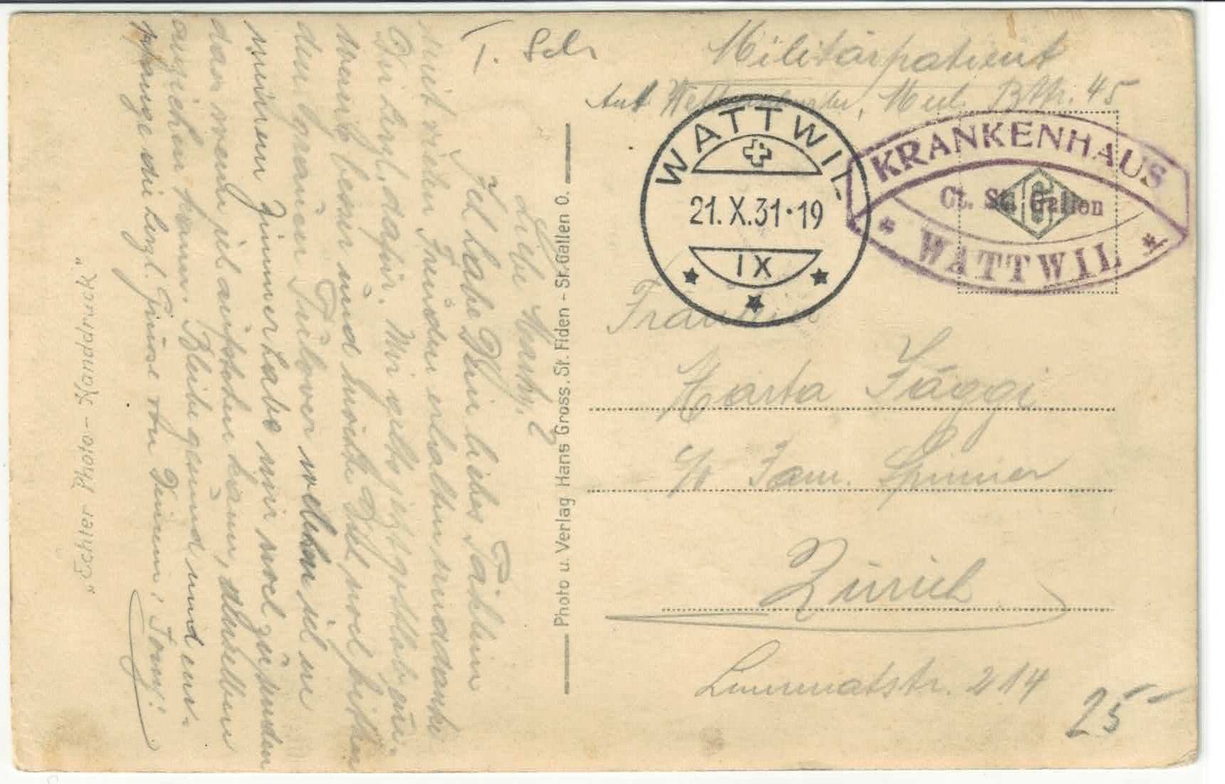 Cartoline postali: Wattwil - Generalansicht – Usato da Ettingen venduto da Kartenplanet 1