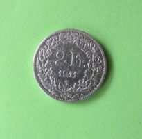 2 Franken  Münze (B)1911, Silber