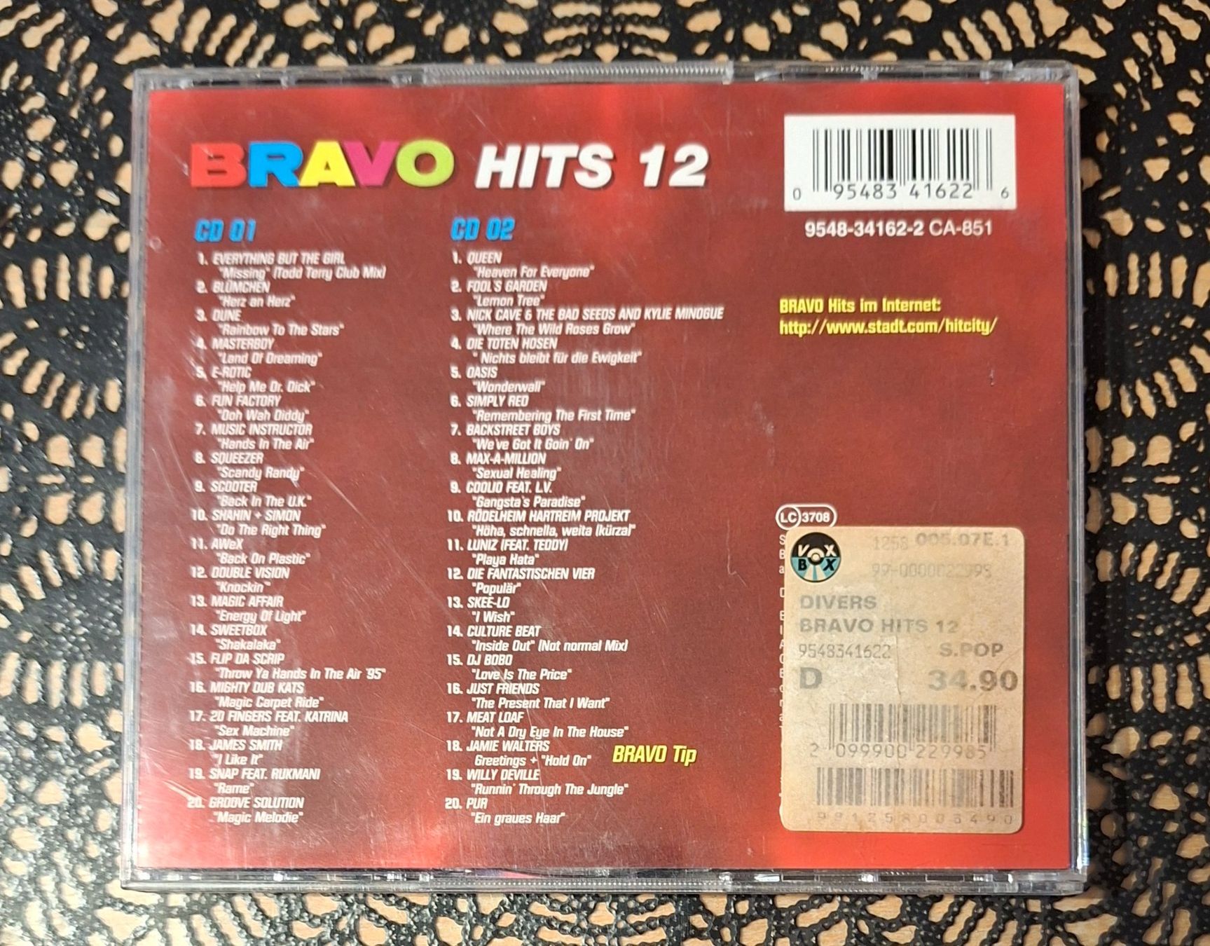 CD: Bravo Hits 12, Doppel CD, 1996, Hit Compilation, Sampler – Usato da Amriswil venduto da Celini3 1