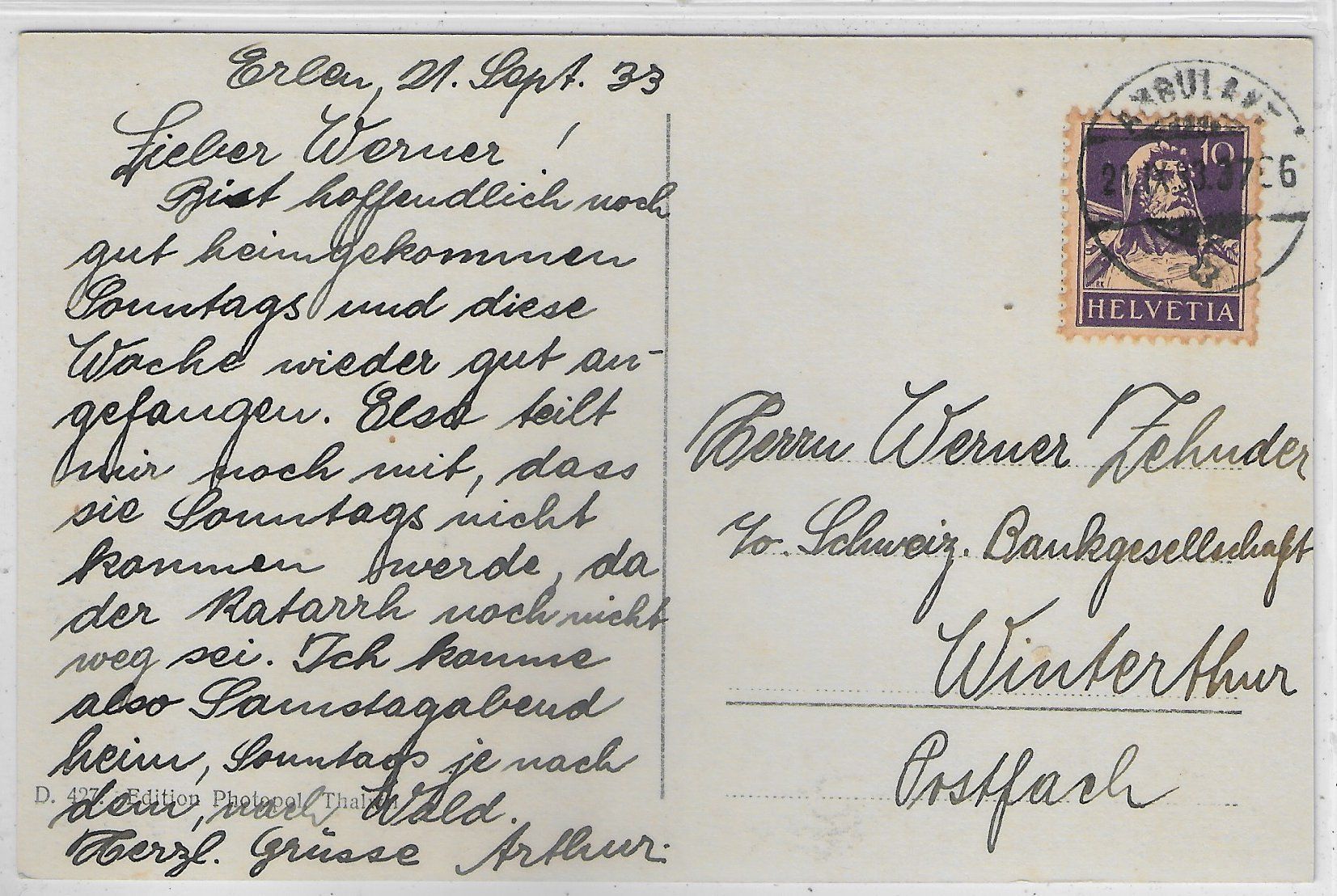 Cartoline postali: Klosterkirche Rheinau – Usato da Ettingen venduto da Kartenplanet 1