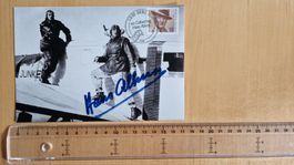Hans Albers, Original Autogramm auf Foto s/w mit Briefmarke