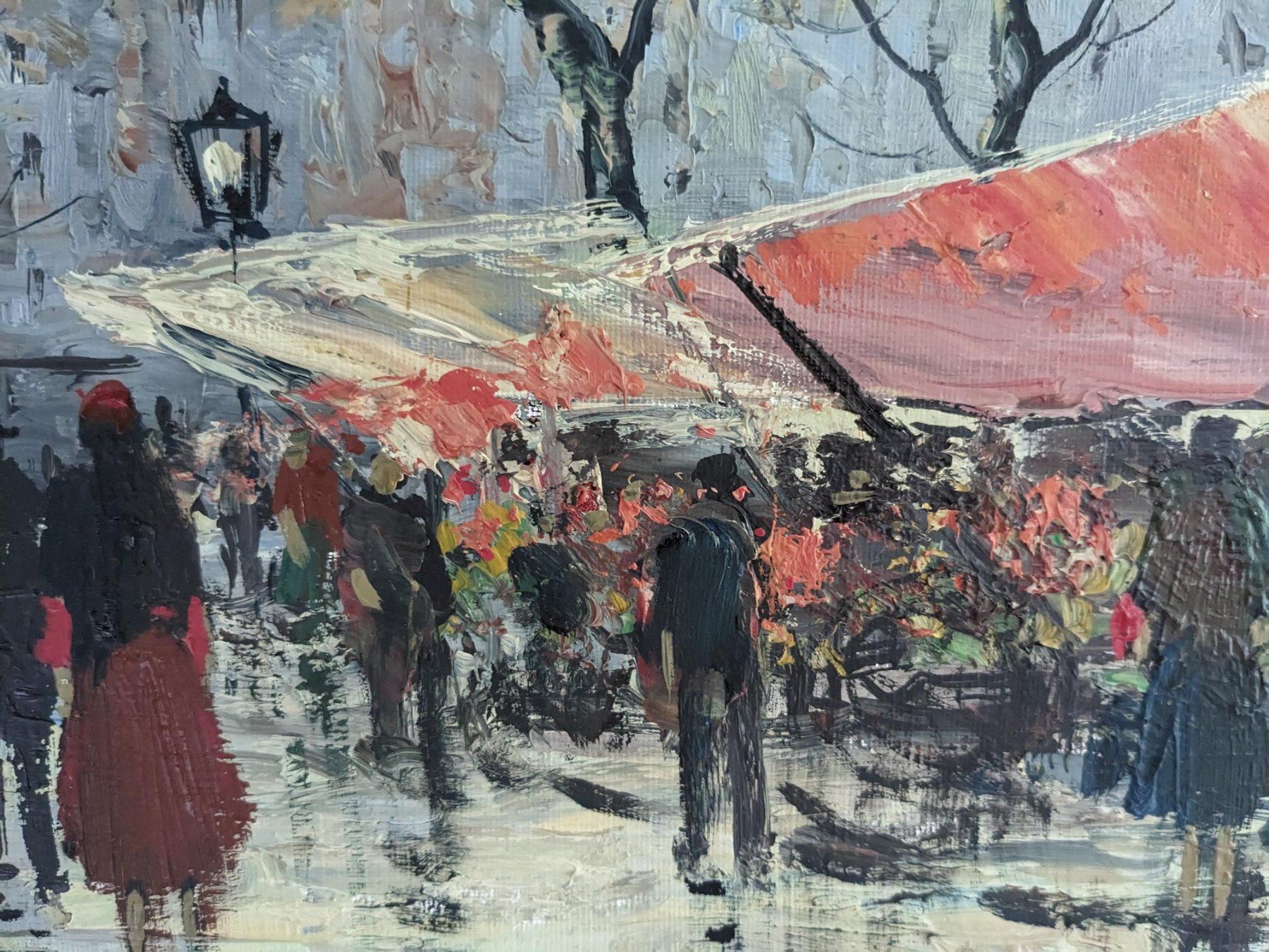 Dipinti: Ölgemälde Paris Blumenmarkt, Original, Simon Kramer – Usato da Ennetbaden venduto da and_2bs9 2