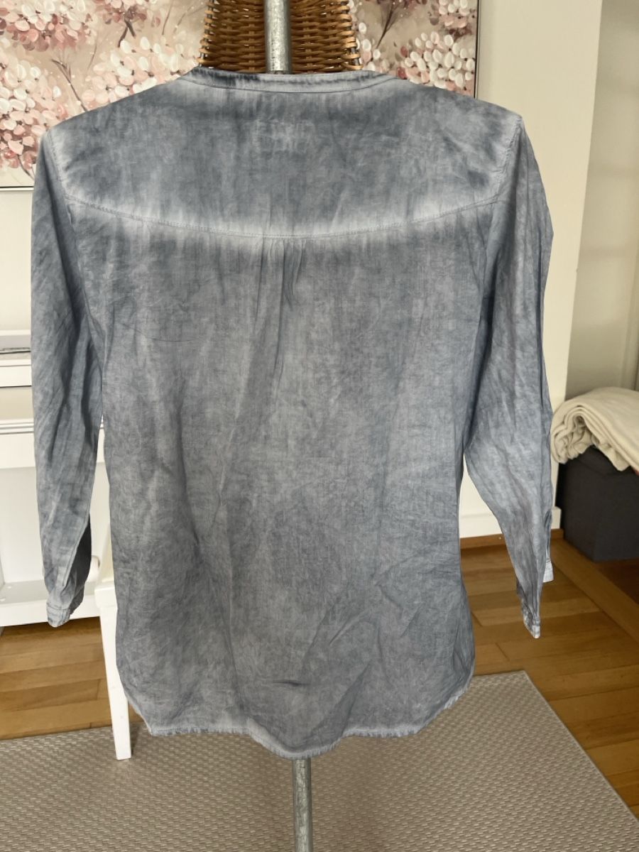 Marc O'Polo Camicette: Bluse mit Rüschen, blau-grau, Marco Polo, 38 – Usato da Solothurn venduto da Bobesch08 4