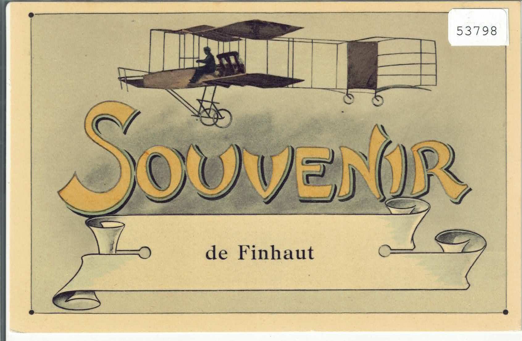 Cartoline postali: Souvenir de Finhaut - Flugzeug – Usato da Ettingen venduto da Kartenplanet