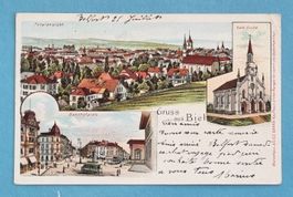 Biel - Stadtansicht - Bahnhofplatz - Tramway - Strassenbahn