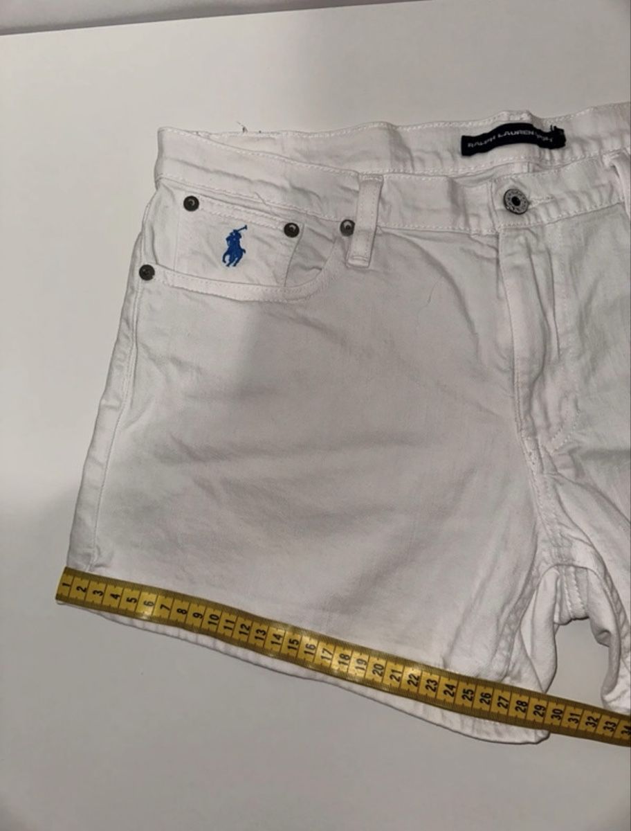 Short en jeans Ralph Lauren blanc Taille 31 Femme (Nuovo