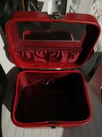 Beauty Koffer Vintage 60 er Jahre rot mit Schloss Neuwertig