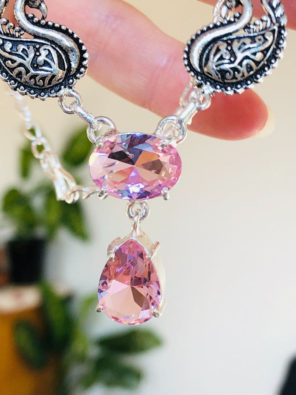 Catenine: Pink Kunzite Ethnic Handmade necklace – Nuovo e nell'imballaggio originale da Genève venduto da AGBERG 3