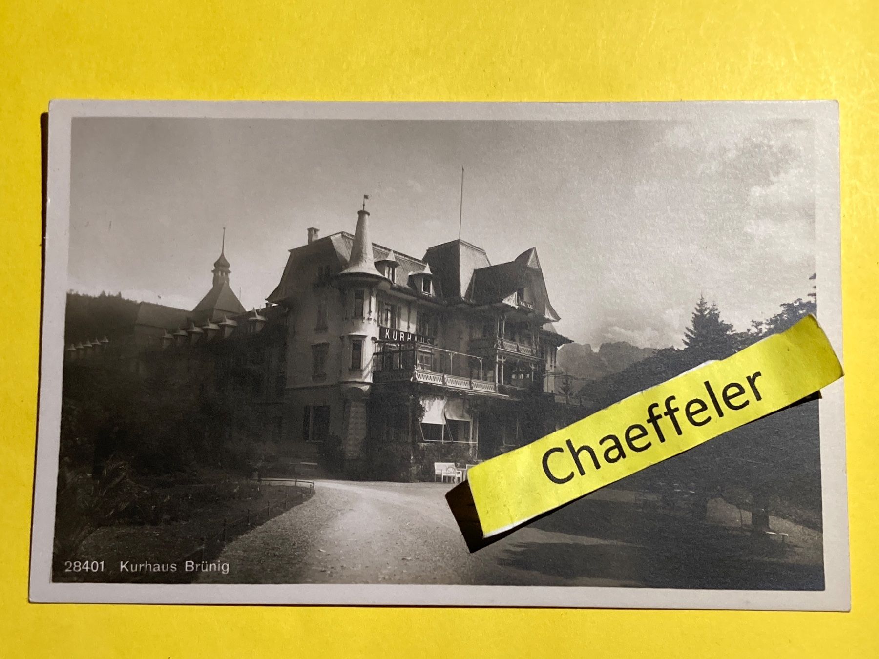 Cartoline postali: 28401  Kurhaus Brünig – Usato da Zürich venduto da Chaeffeler