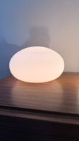 Space Age Tischlampe in Kieselsteinform Opalglas, 2x