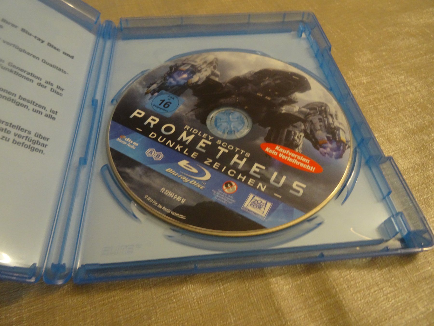 Alle DVDs: Prometheus - Dunkle Zeichen (Blu-ray) – Gebraucht aus Olten von Disc-Verkauf 1