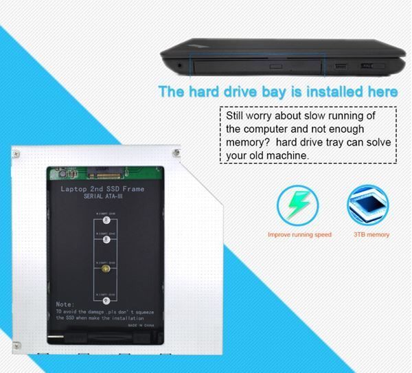 Dischi rigidi: m.2 M2 NGFF SSD 2nd HDD Caddy 12.7mm SAT – Nuovo e nell'imballaggio originale da Unterägeri venduto da RmOnline 3