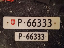 2x Nummernschild PTT Post 66333 ausrangiert