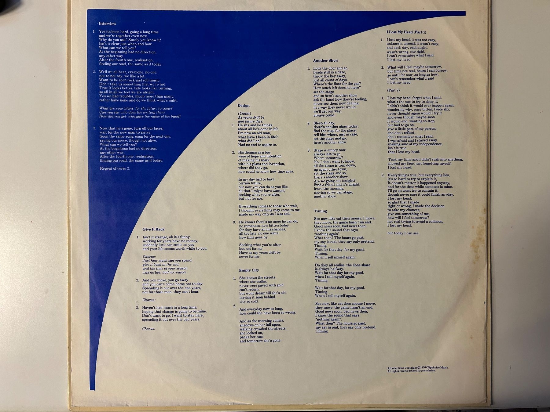 Dischi in vinile: Gentle Giant - "In'terview" – Usato da Aesch BL venduto da BlueMusicRecords 3