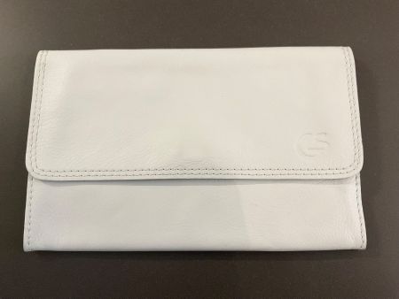 Vintage (70er) Leder-Clutch, weiss, ausgezeichneter Zustand