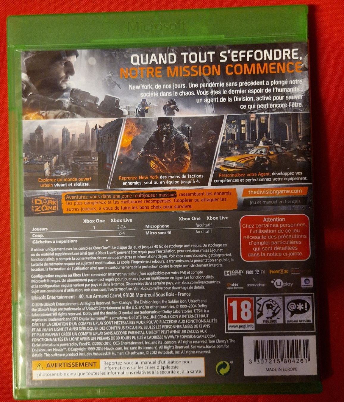 Microsoft Giochi: The Division  Xbox One – Usato da Villars-sur-Glâne venduto da MrLobTec 1