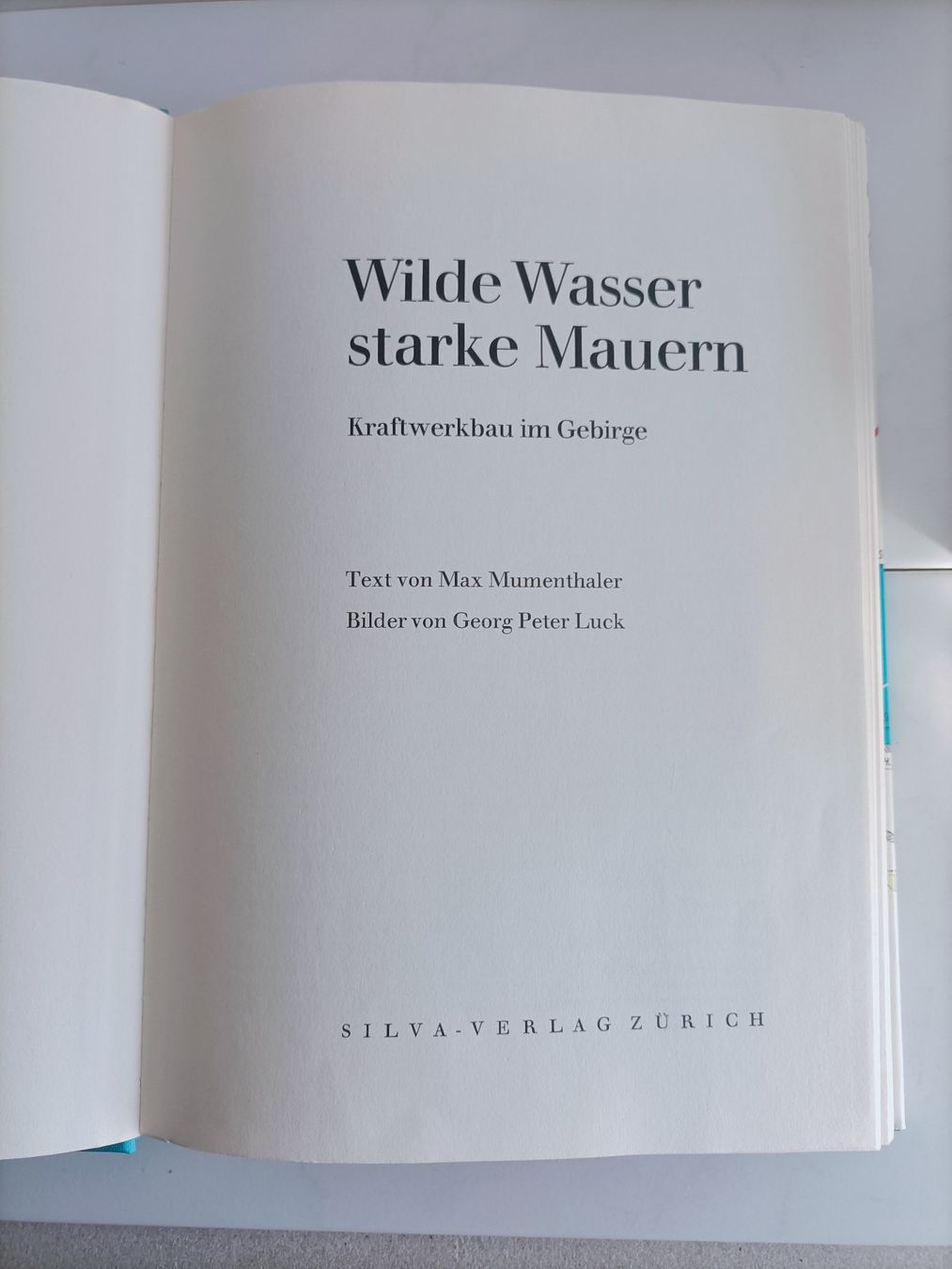 Libri: Wilder Wasser - Starke Mauer / Max Mumenthaler - Georg Peter – Usato da crans montana venduto da AB3963 1