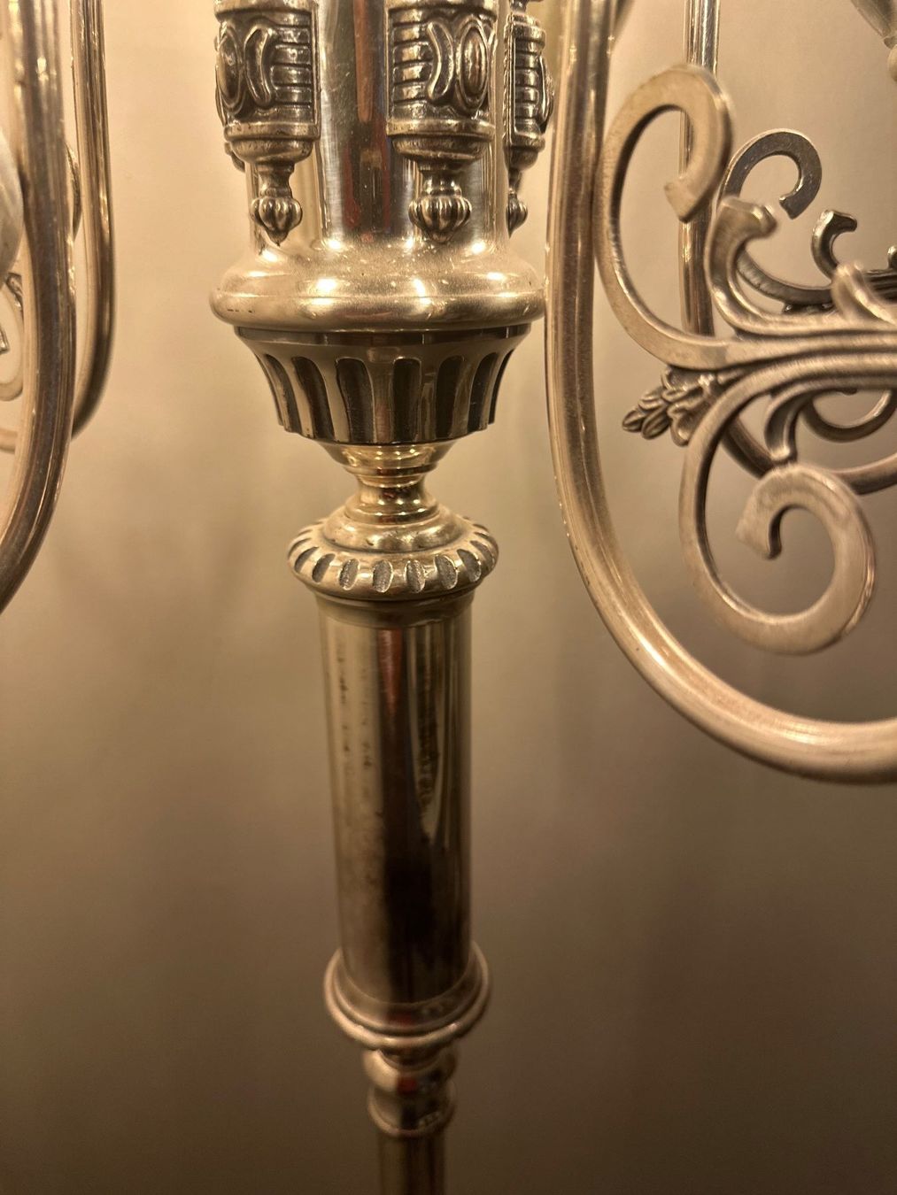 Lampade: Vintage Stehlampe, Lampe, versilbert ca. 164 cm – Usato da Dübendorf venduto da Shineforyou 3